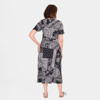 Polyester Dress (Size 1x1 cm) - Black White
