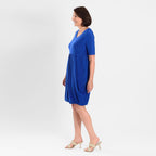 Firenzaa Drape Dress (Size L) - Cobalt