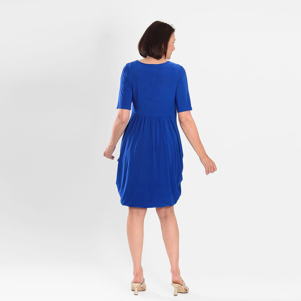 Firenzaa Drape Dress (Size L) - Cobalt