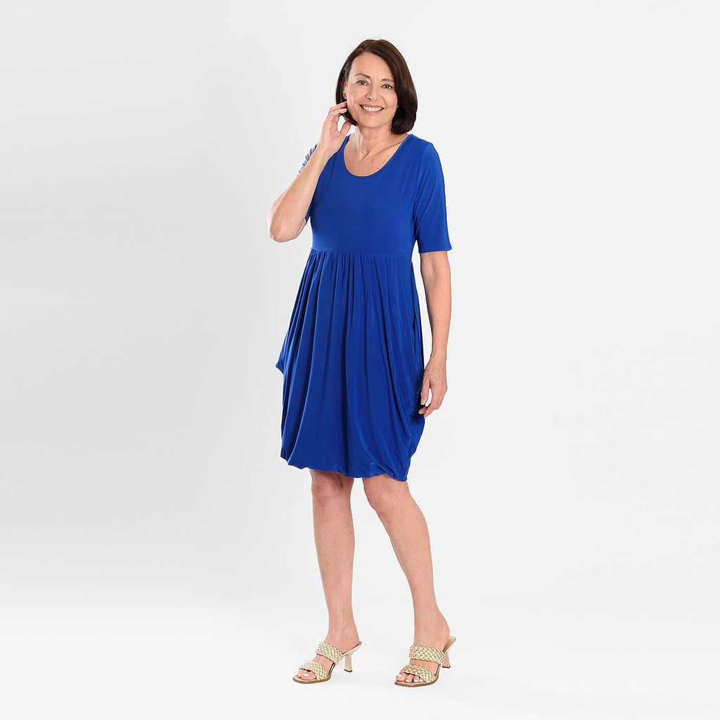 Firenzaa Drape Dress (Size L) - Cobalt
