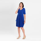 Firenzaa Drape Dress (Size L) - Cobalt