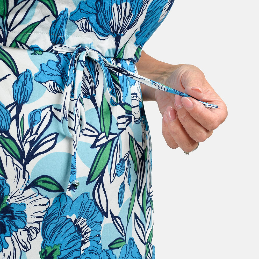 Polyester Dress (Size 1x1 cm) - Cobalt