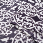 Luxury Floral Blanket (Size 200x150 cm) - Blue & White
