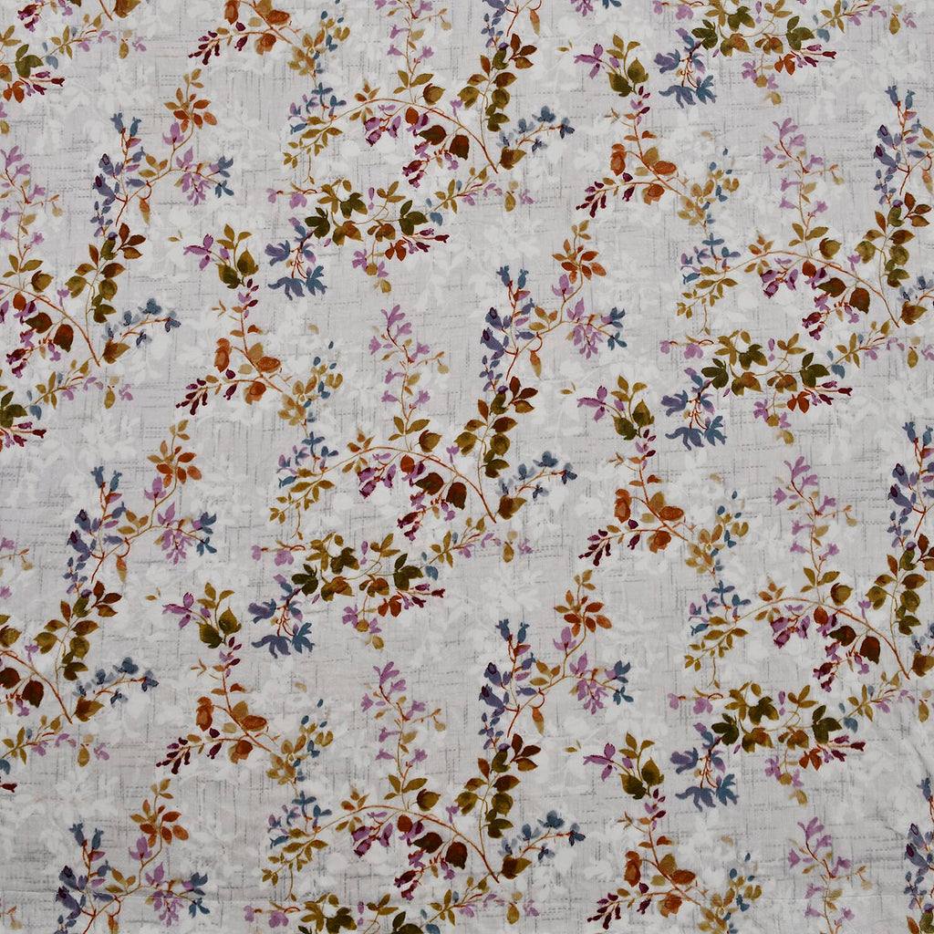 Polyester Flower and Leaves Blanket (Size 2x1 cm) - White & Red