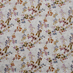 Polyester Flower and Leaves Blanket (Size 2x1 cm) - White & Red