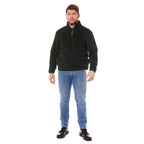 Double Layered Warm Fleece Zipped Jumper (Size M) - Olive