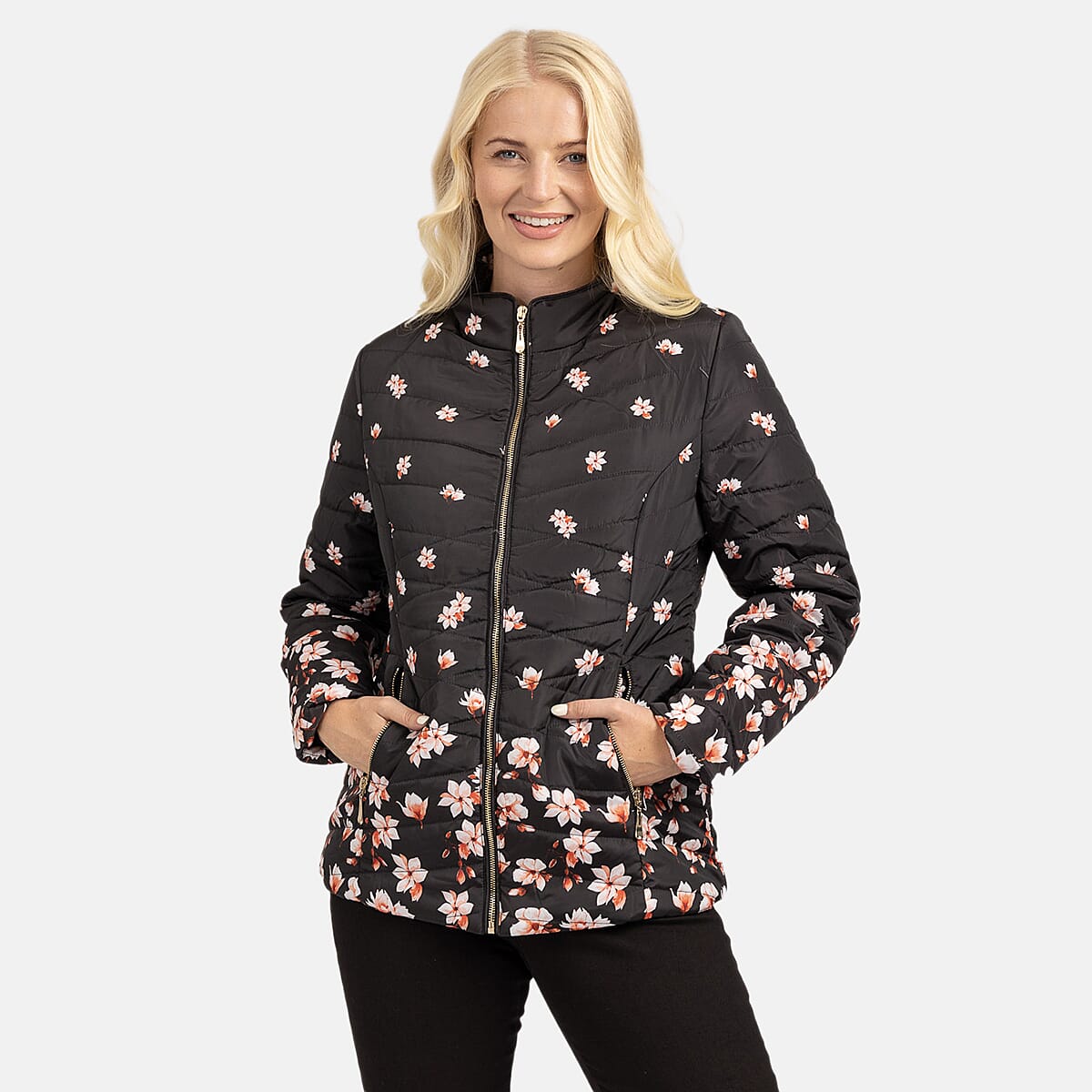 Polyester Jacket (Size 1x1 cm) - Black With Orange