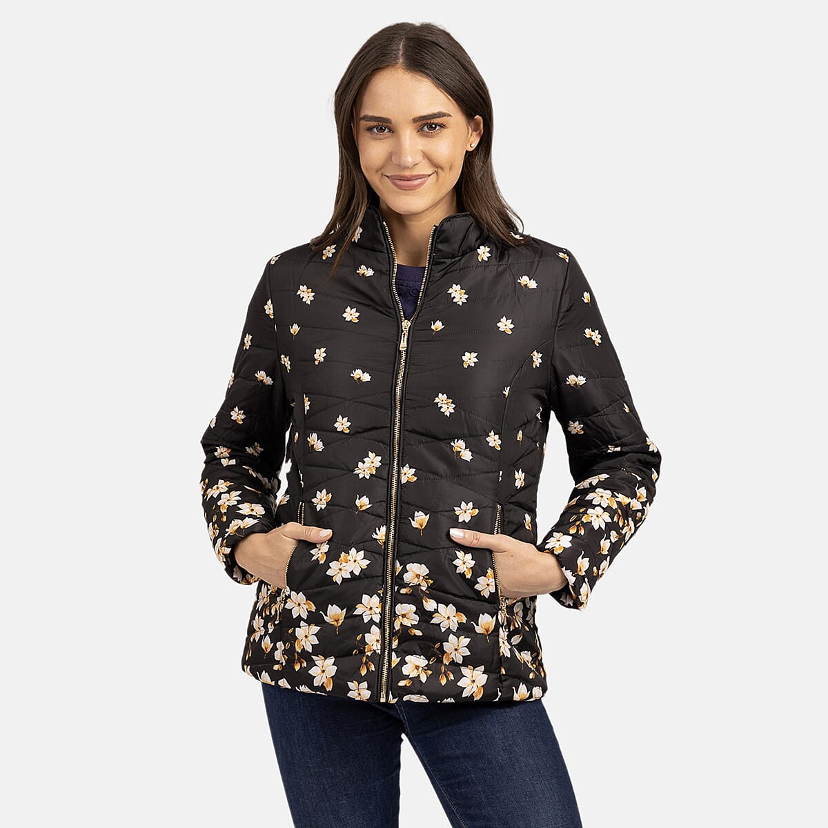 Polyester Jacket (Size 1x1 cm) - Black With Yellow