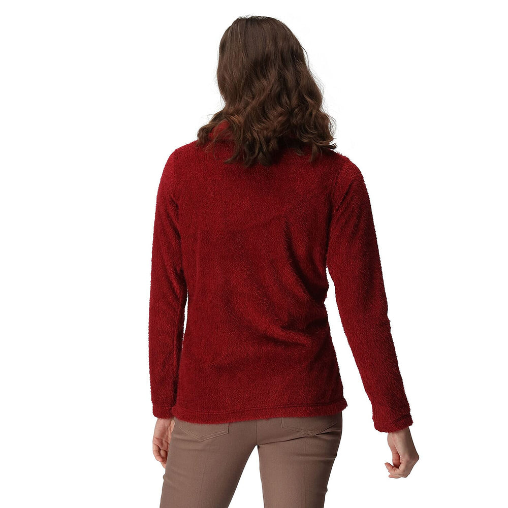 REGATTA Full Zip Fluffy Fleece Jacket (Size 8) - Red