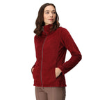 REGATTA Full Zip Fluffy Fleece Jacket (Size 8) - Red