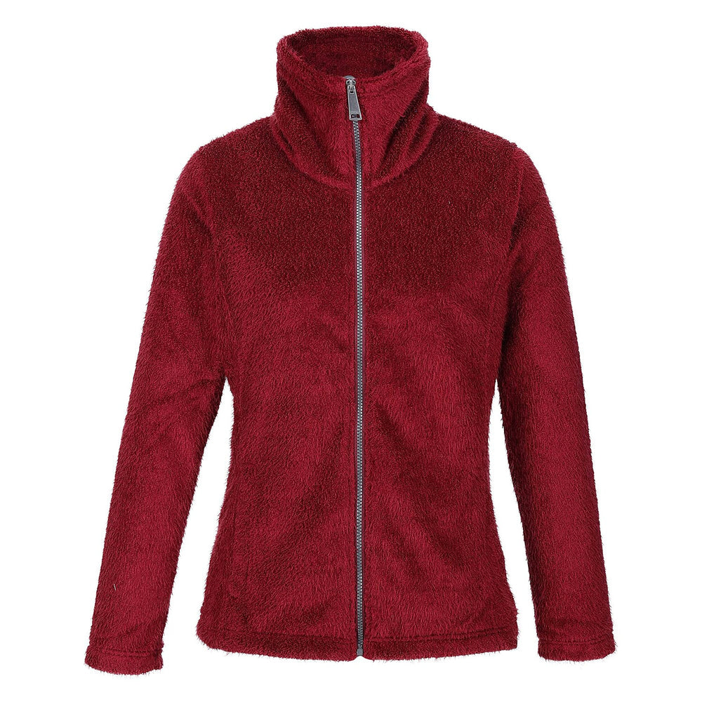 REGATTA Full Zip Fluffy Fleece Jacket (Size 8) - Red