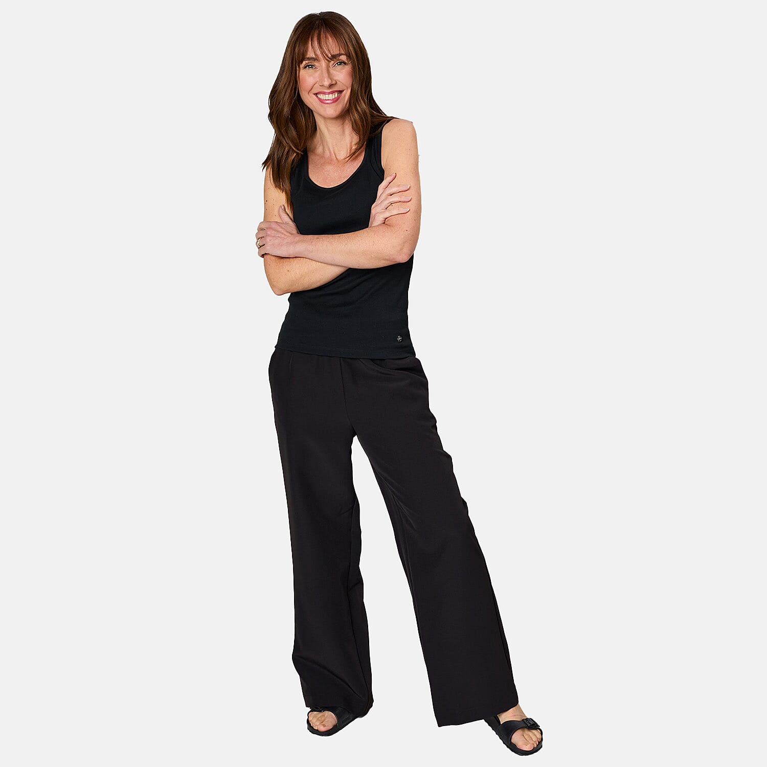 Emreco Wide Leg Formal Trouser (Size 12) - Black