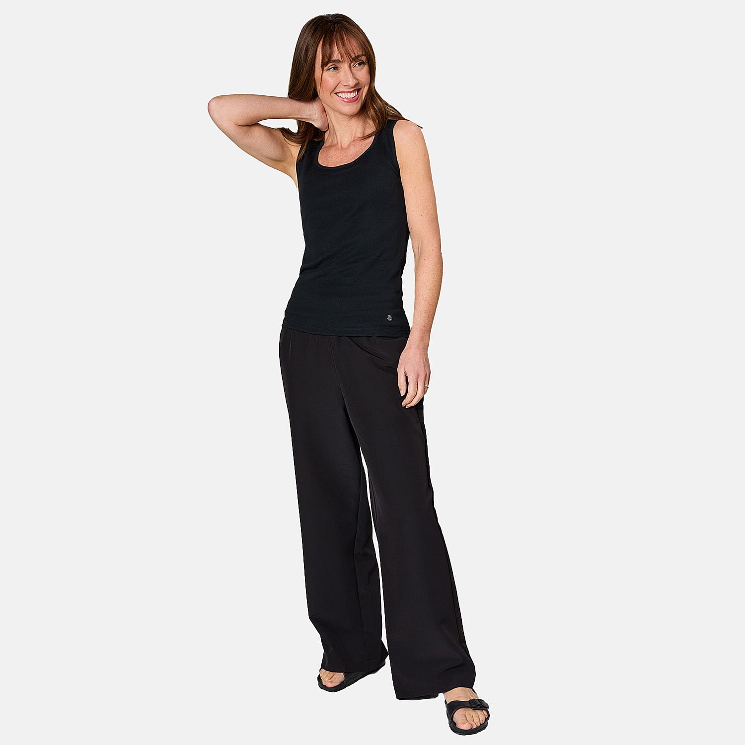 Emreco Wide Leg Formal Trouser (Size 12) - Black