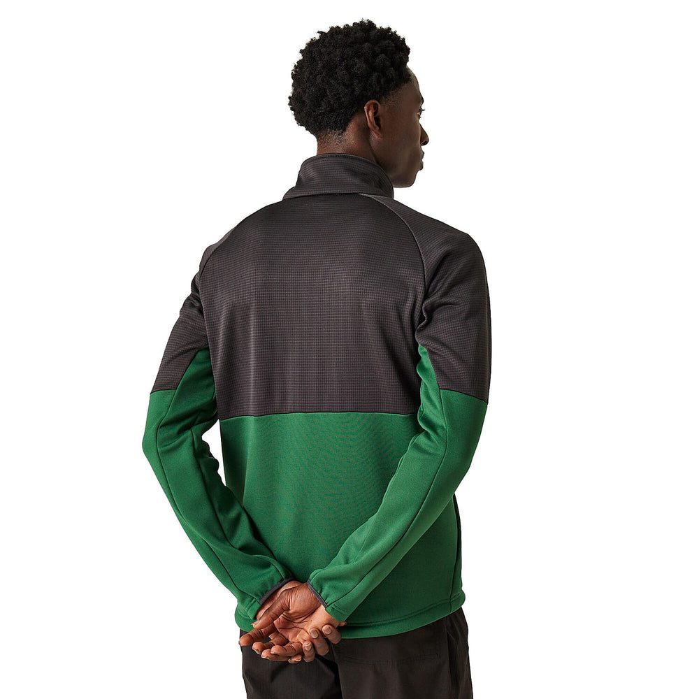 REGATTA Mens Highton Winter Full Zip Colourblock Fleece (Size L) - Eden & Black
