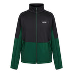 REGATTA Mens Highton Winter Full Zip Colourblock Fleece (Size L) - Eden & Black
