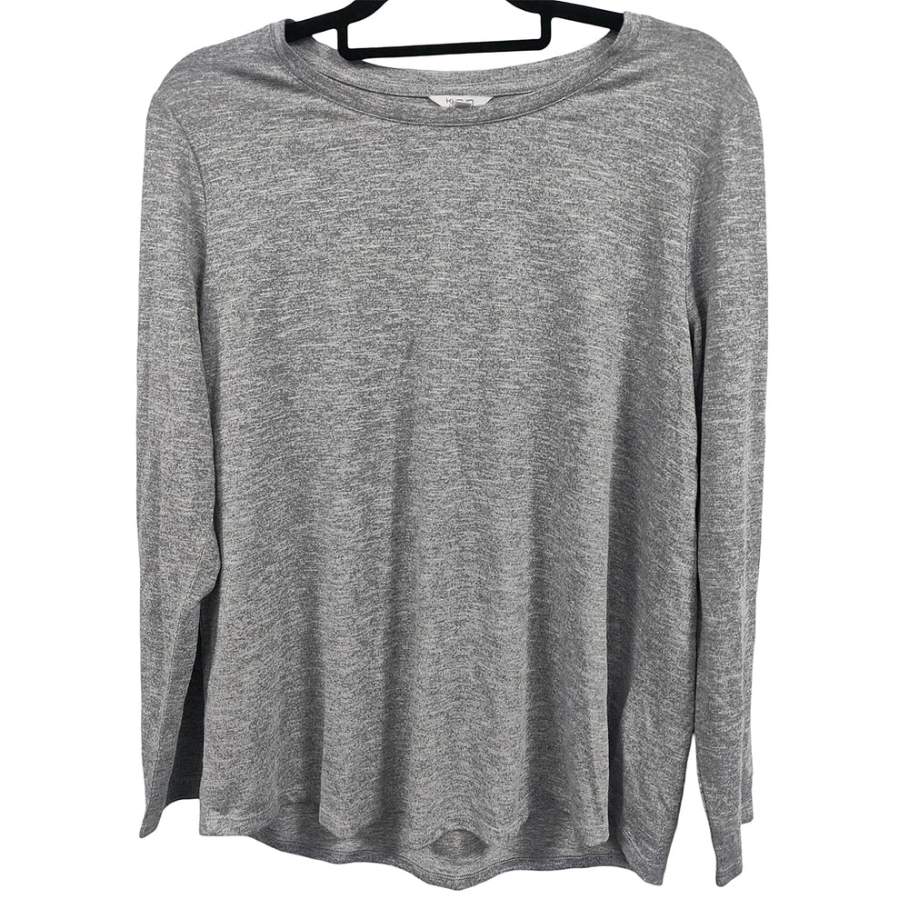 Long Sleeves Casual Knitted Blouse (Size 10) - Grey