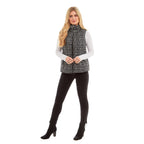 Polyester Knitted Gilet  - Black White