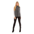 Polyester Knitted Gilet  - Black White