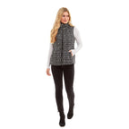 Polyester Knitted Gilet  - Black White