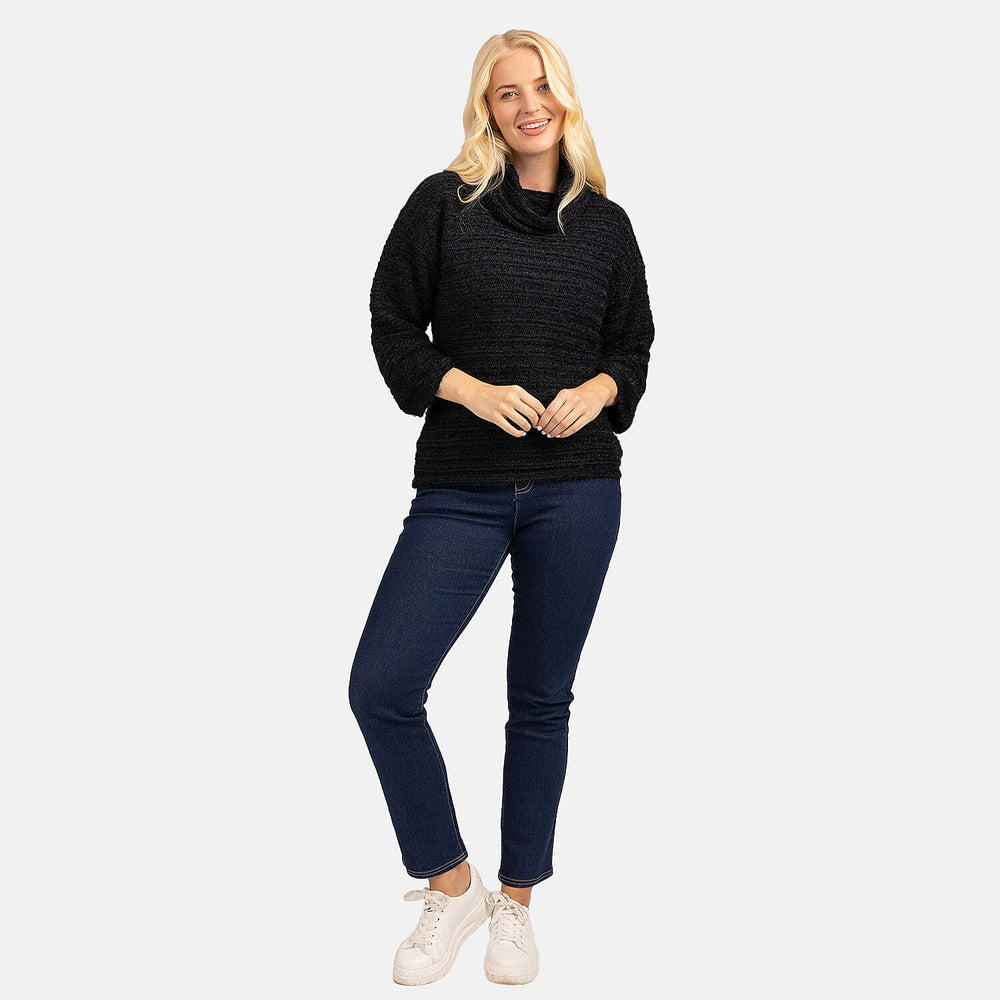 Polyester Knitted Jumper (Size 1x1 cm) - Black