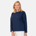 Polyester Knitted Top (Size 1x1 cm) - Navy