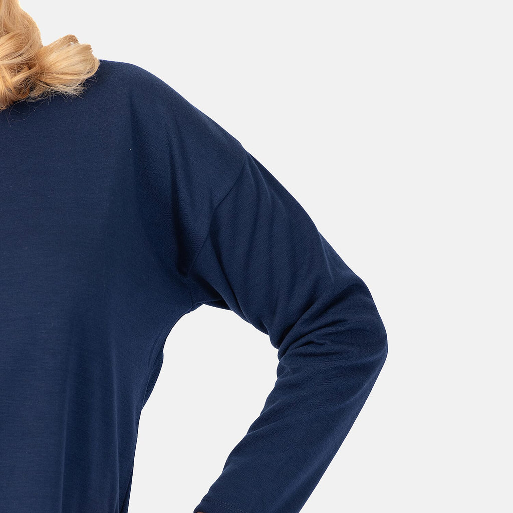 Polyester Knitted Top (Size 1x1 cm) - Navy