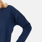 Polyester Knitted Top (Size 1x1 cm) - Navy