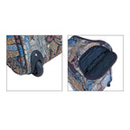 Set of 2 Large Wheeled Rolling Travel Duffle Bag with Handle Drop - Blue & Yellow with Lady