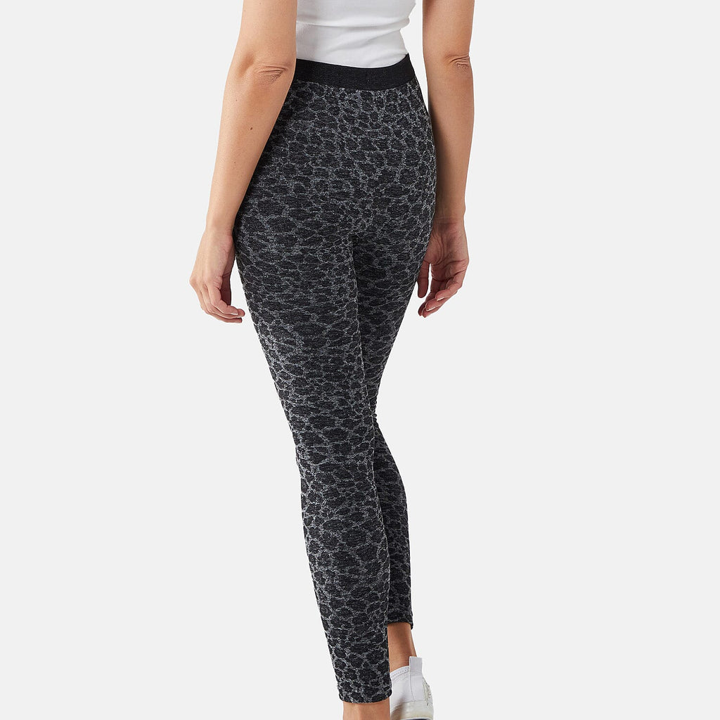 Polyester Leopard Bottom and Legging (Size 1x1 cm) - Black