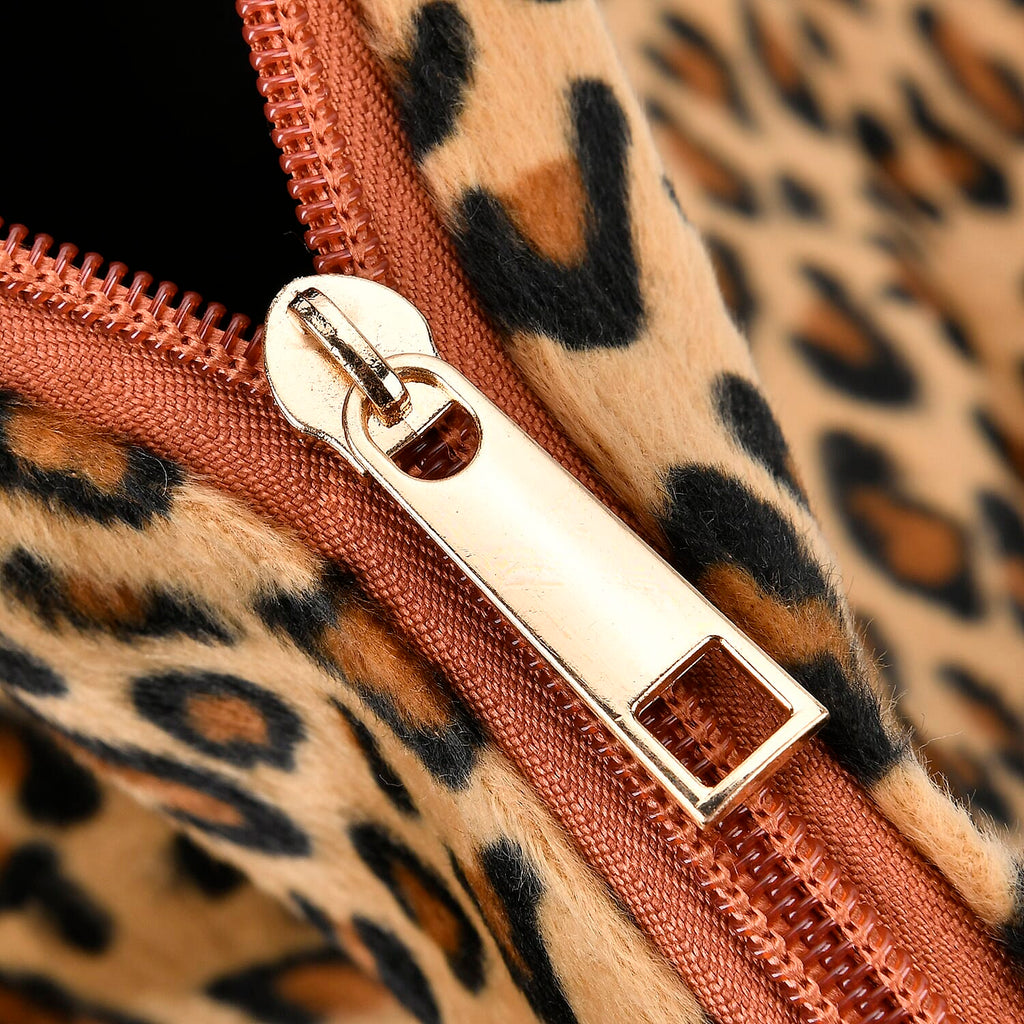 Leopard Travel Bag (Size 50x16x34 cm) - Brown and White