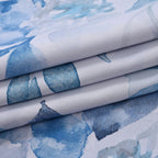 Polyester Microfiber Leaf Comforter and Duvet (Size 200x1 cm) - Blue & Blue