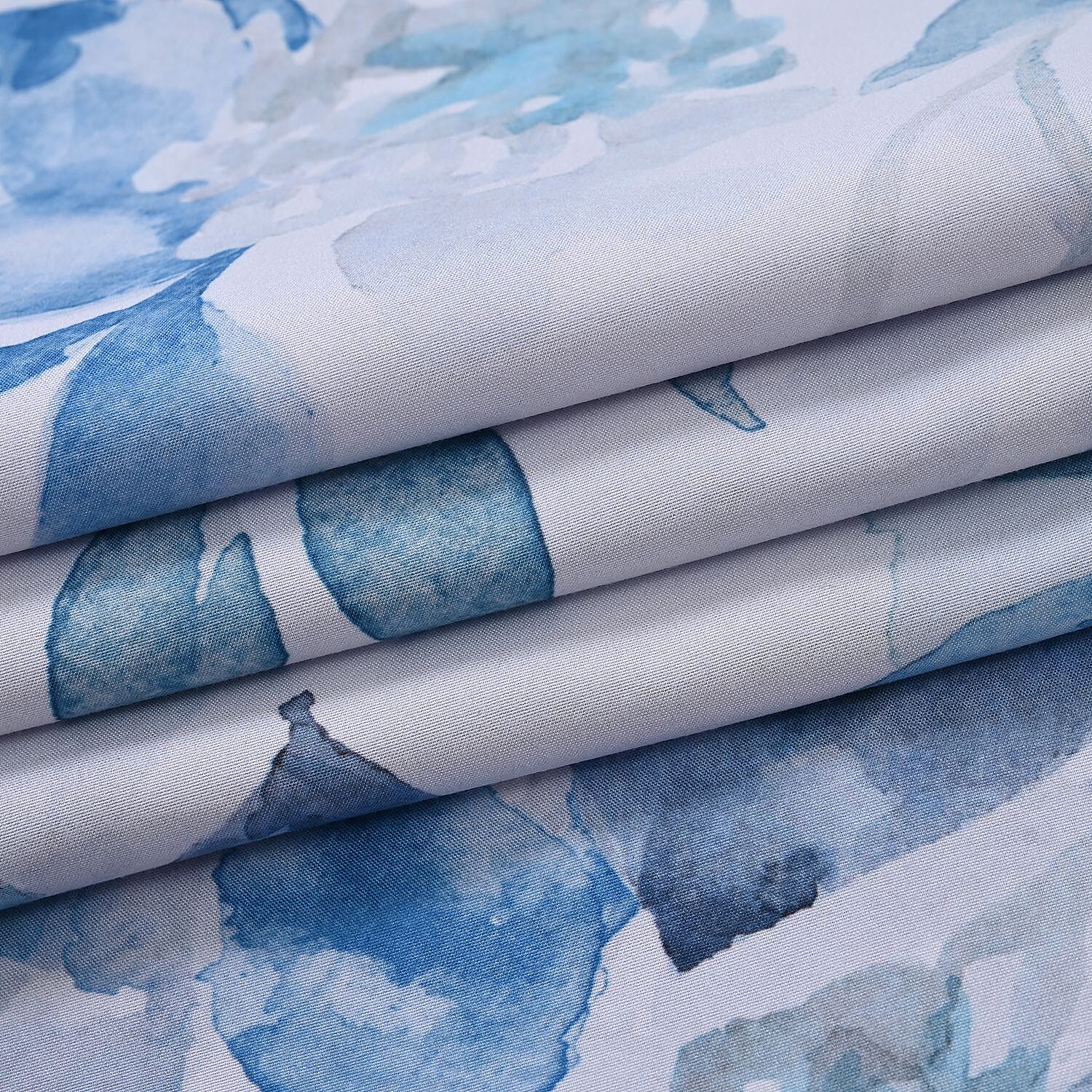 Polyester Microfiber Leaf Comforter and Duvet (Size 200x1 cm) - Blue & Blue