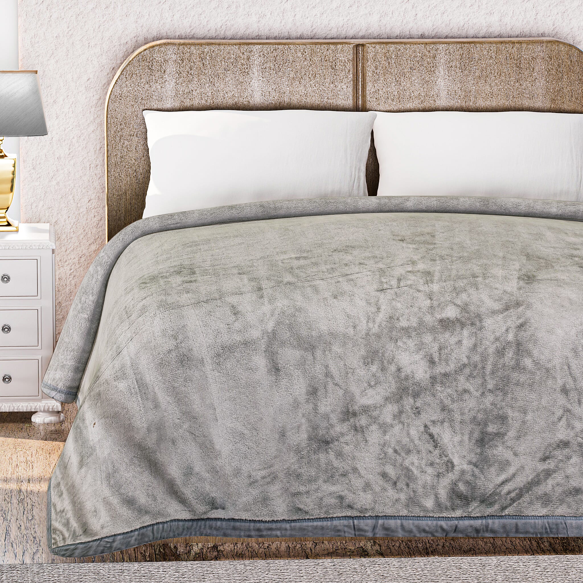 BIGGEST EVER BLANKET AT TJC-  Luxurious Super Soft Blanket (Double Size, 220x150 cm) - Silver Grey