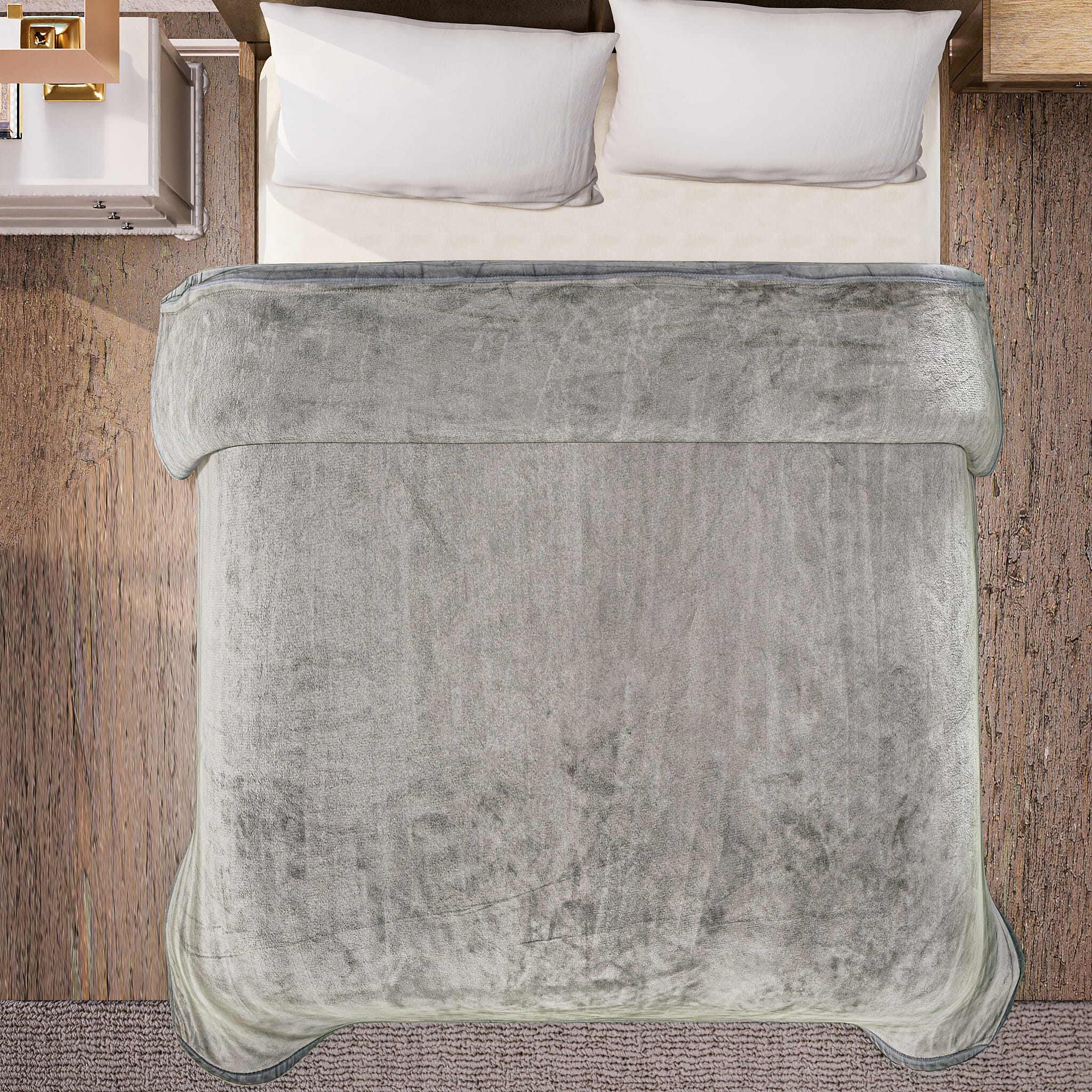 BIGGEST EVER BLANKET AT TJC-  Luxurious Super Soft Blanket (Double Size, 220x150 cm) - Silver Grey