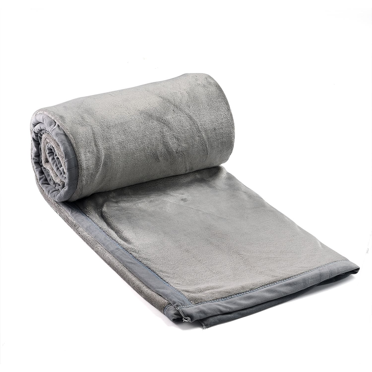 BIGGEST EVER BLANKET AT TJC-  Luxurious Super Soft Blanket (Double Size, 220x150 cm) - Silver Grey