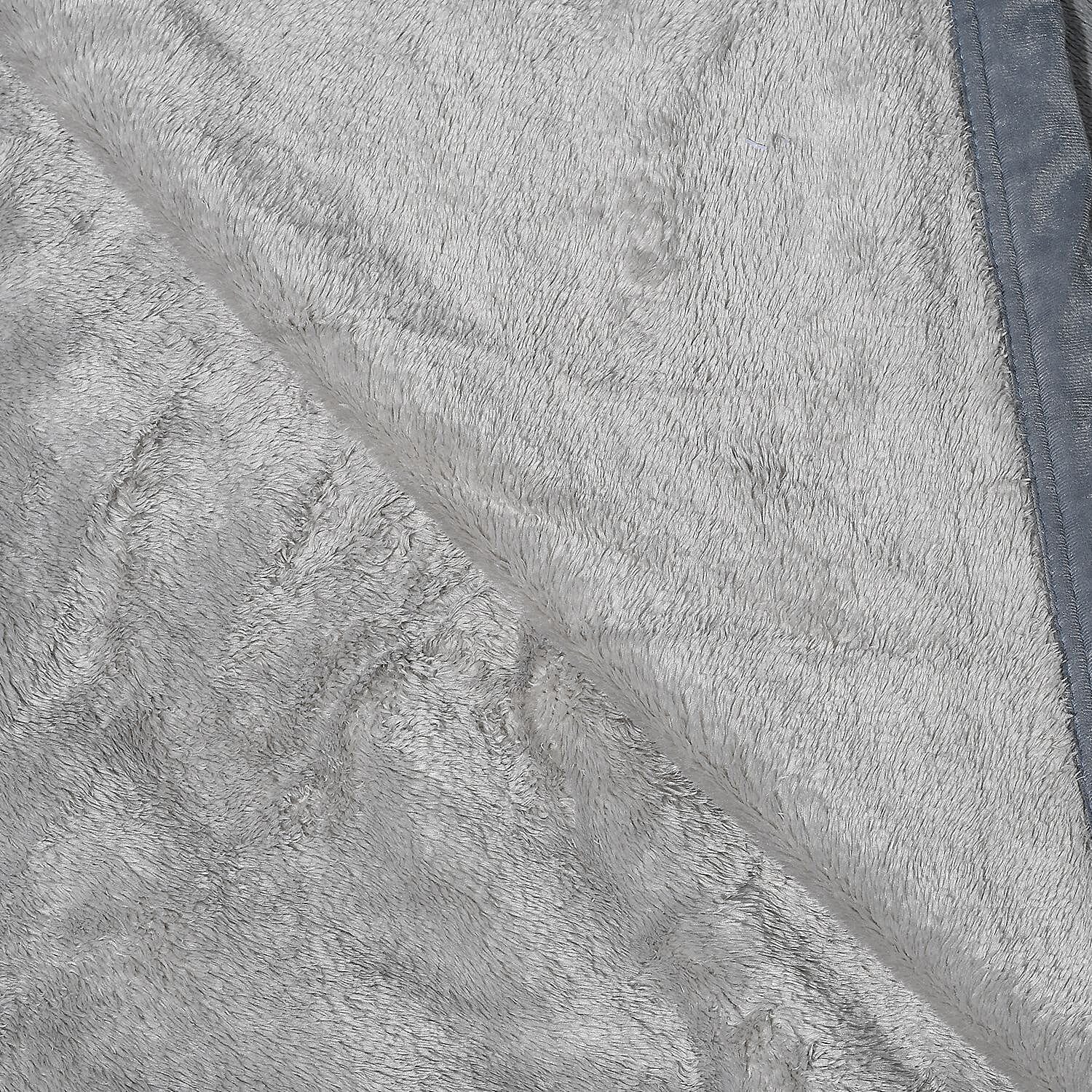 BIGGEST EVER BLANKET AT TJC-  Luxurious Super Soft Blanket (Double Size, 220x150 cm) - Silver Grey