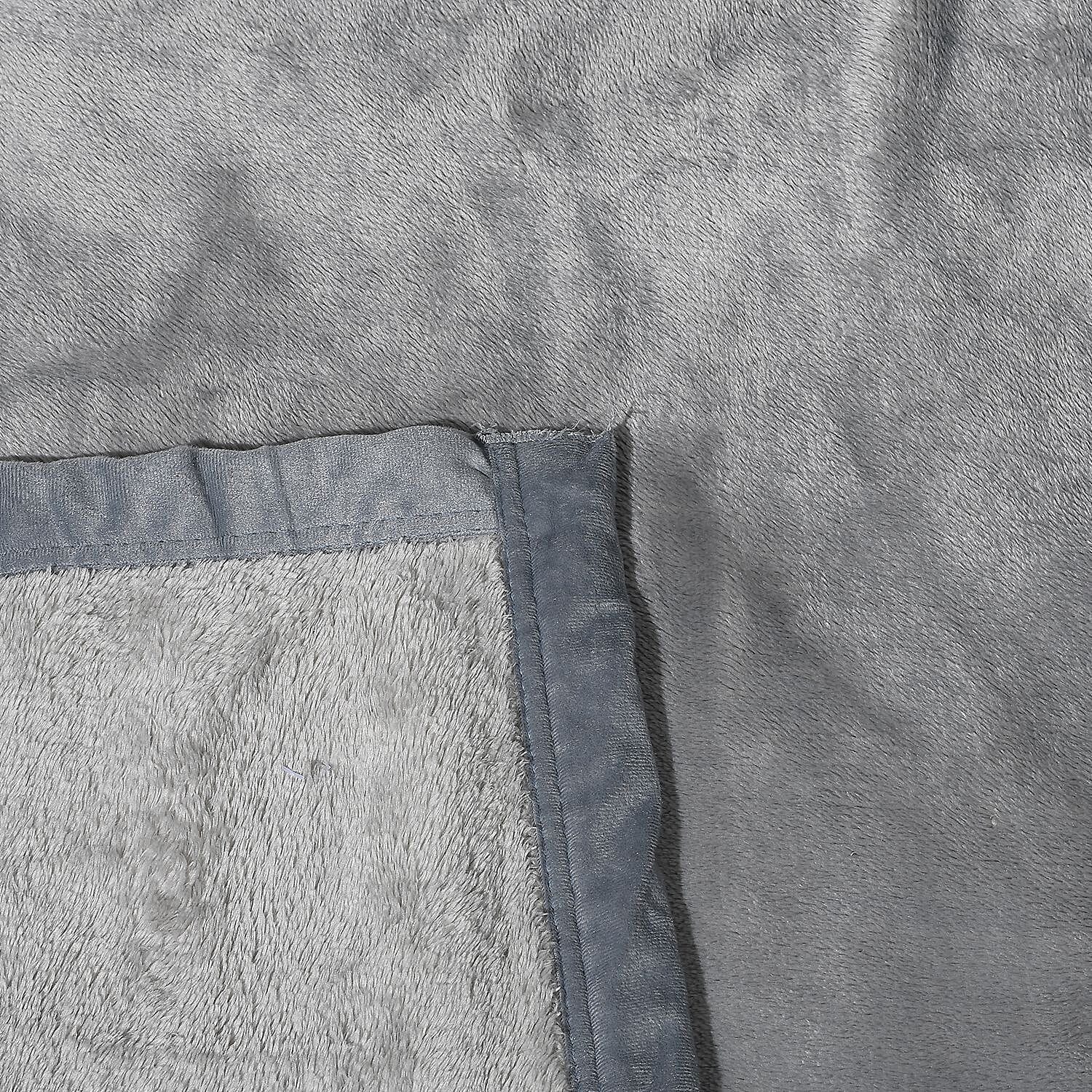 BIGGEST EVER BLANKET AT TJC-  Luxurious Super Soft Blanket (Double Size, 220x150 cm) - Silver Grey