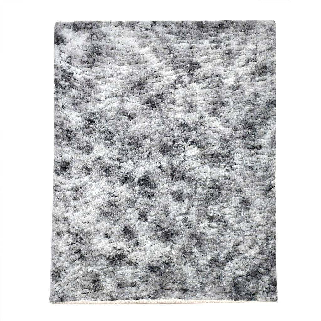 Polyester Patterned Blanket (Size 2000x1 cm) - Grey & Khaki
