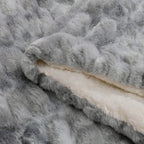 Polyester Patterned Blanket (Size 2000x1 cm) - Grey & Khaki