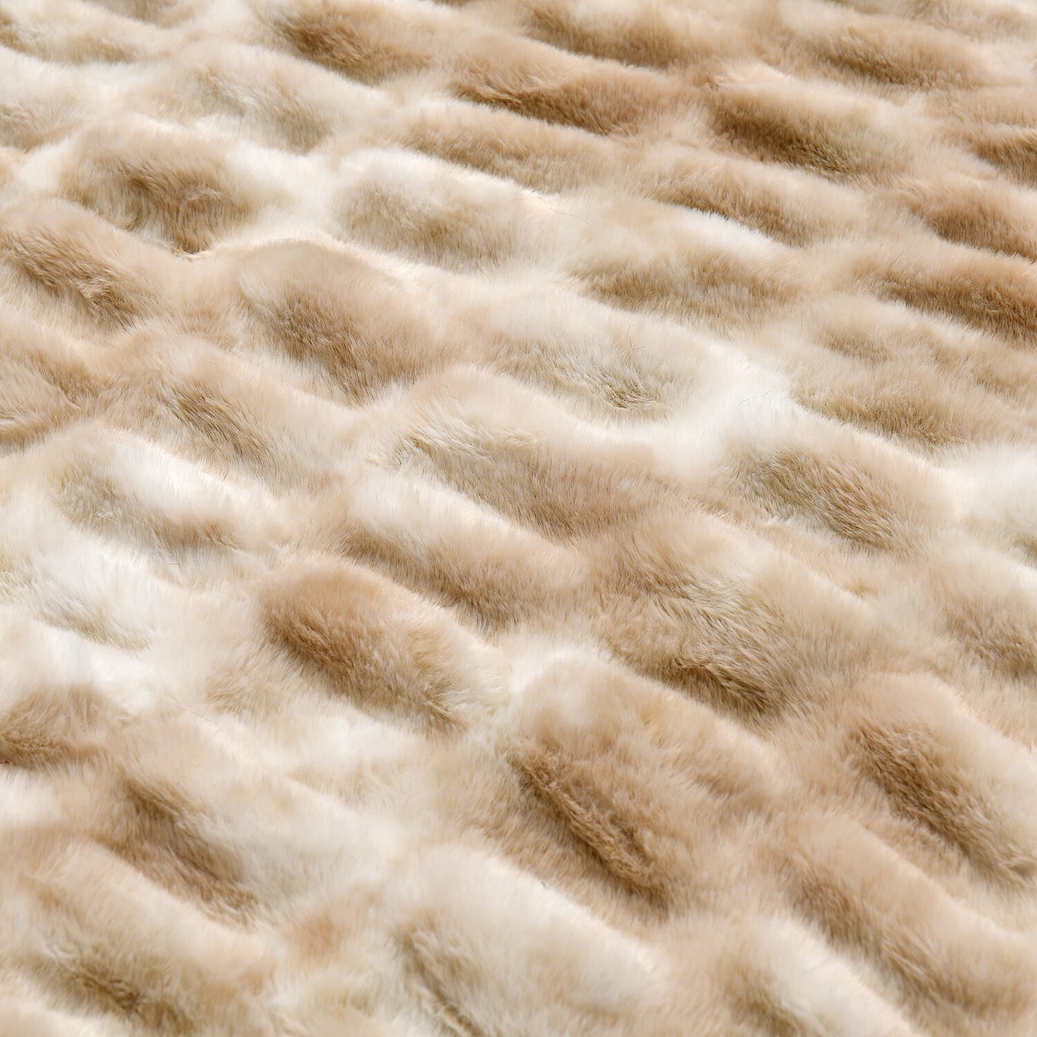 Super Soft Luxurious Faux Fur Blanket 600GSM - Khaki