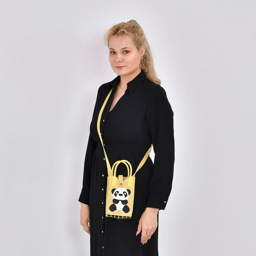 Panda Pattern Crossbody Cell Phone Bag - Panda