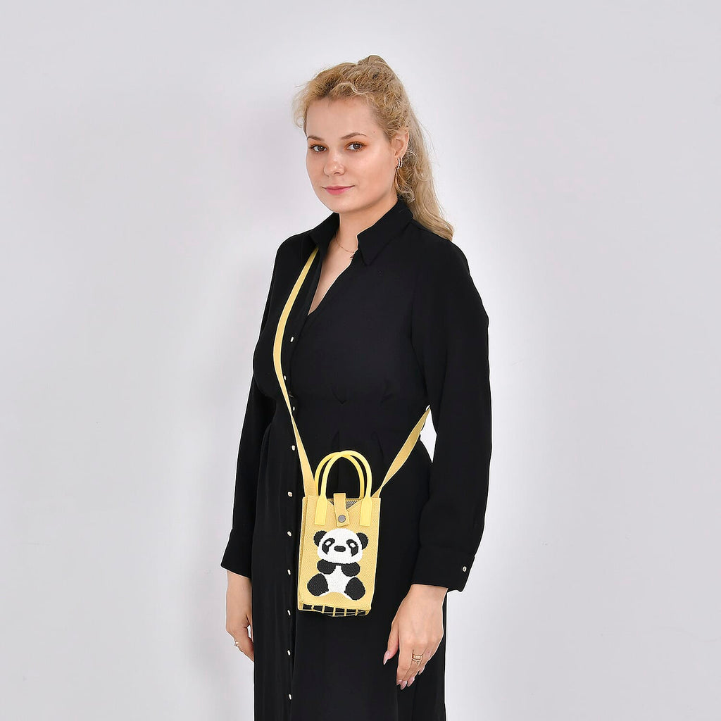 Panda Pattern Crossbody Cell Phone Bag - Panda