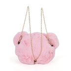 Cute Teddy Plush Crossbody Bag - Pink