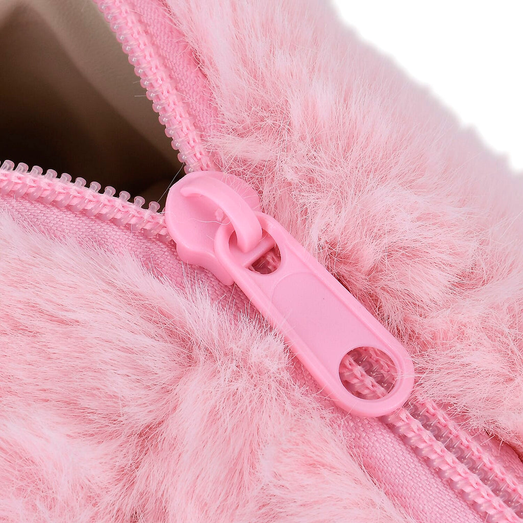 Cute Teddy Plush Crossbody Bag - Pink