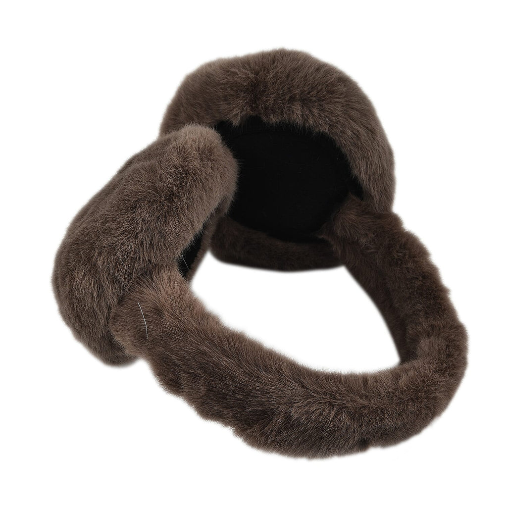 2 Piece Set - Faux Fur Earmuffs and Scarf - Tan
