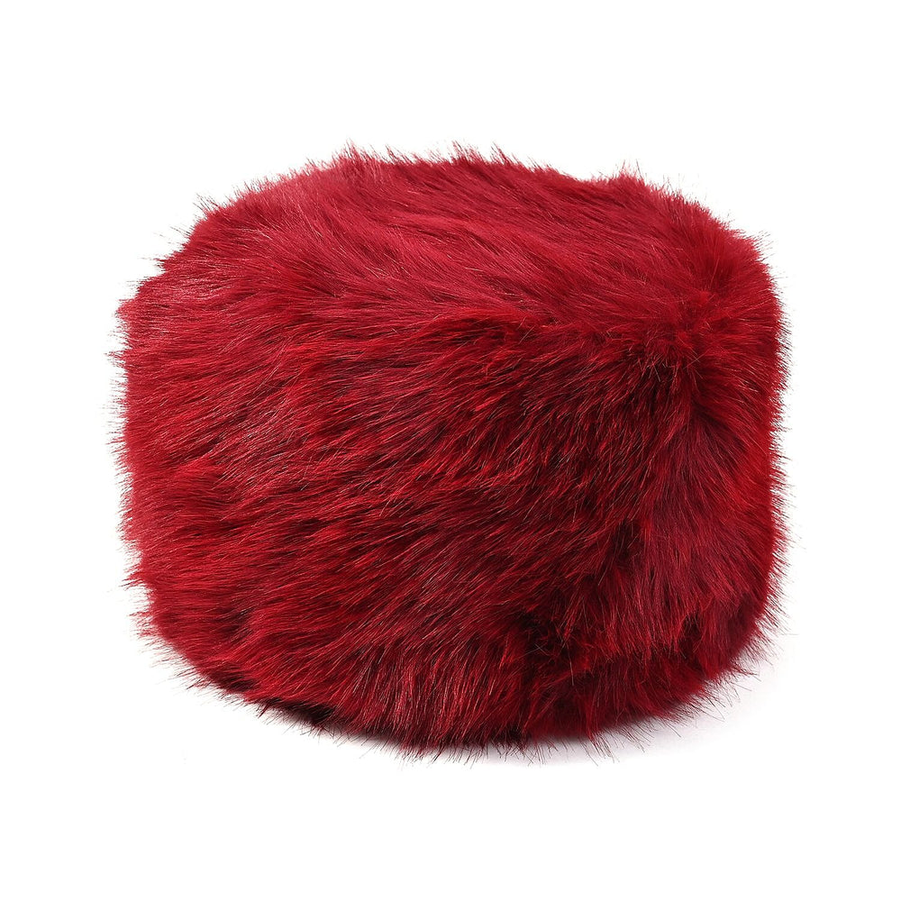 Super Soft - Warm Faux Fur Winter Hat- Burgundy