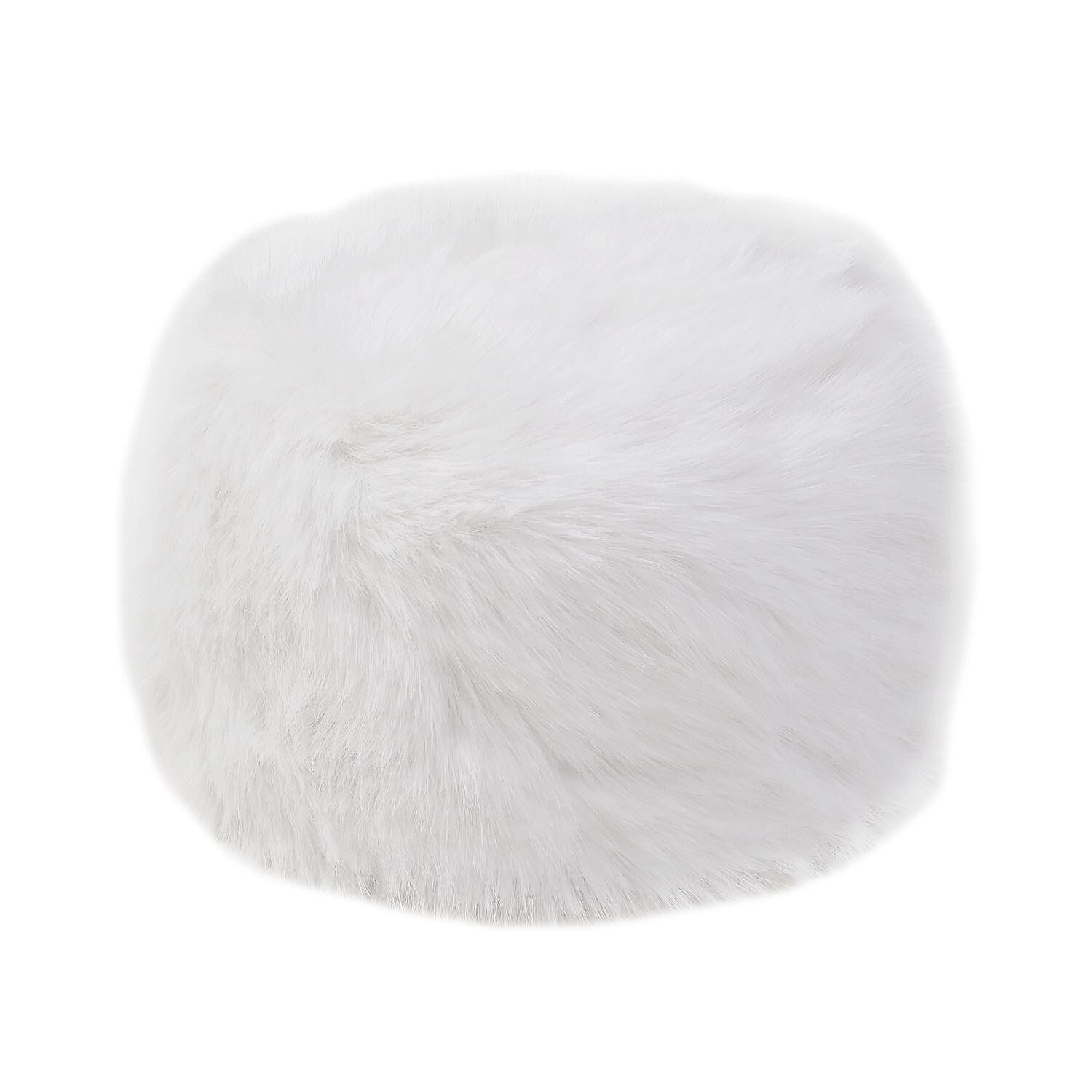 Super Soft & Warm Faux Fur Winter Hat - White
