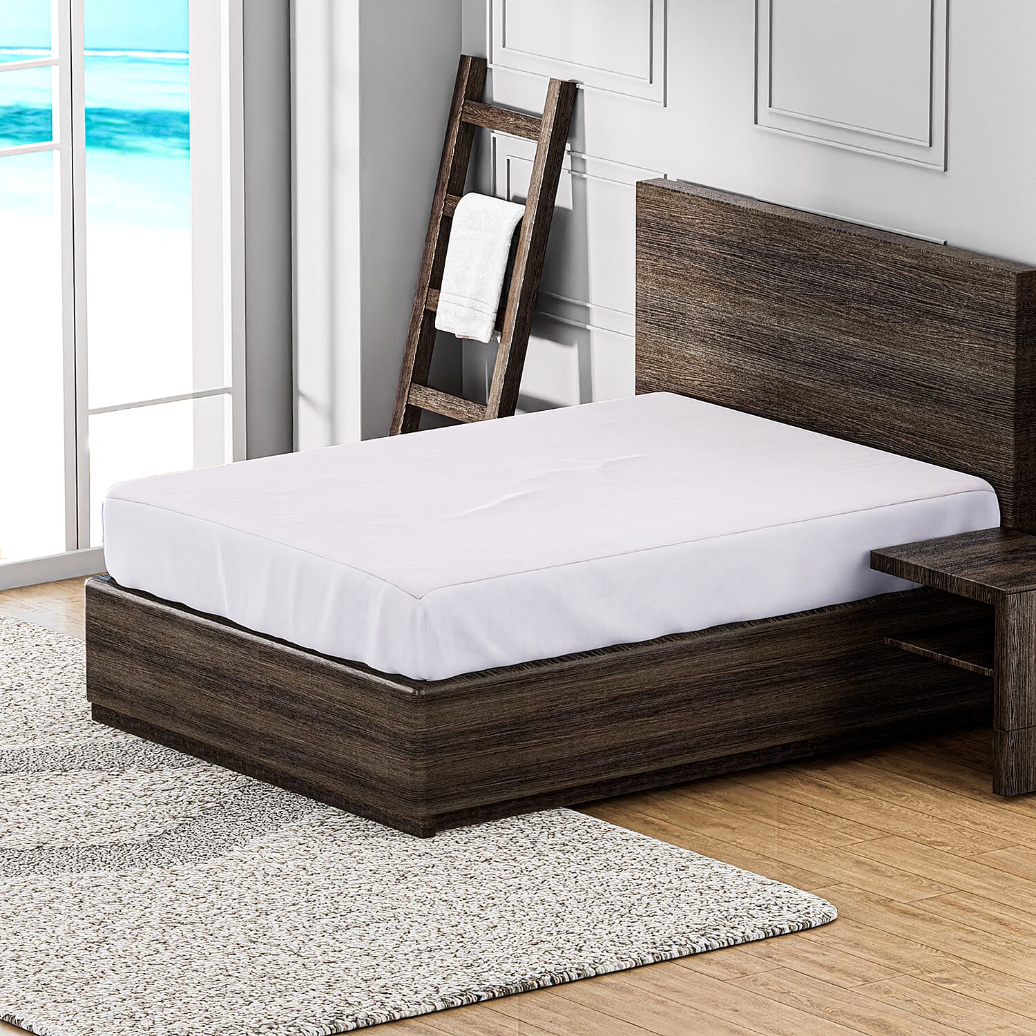 Tencel waterproof mattress protector; Effectively prevents sweat, body fluids and other accidental spills - Double