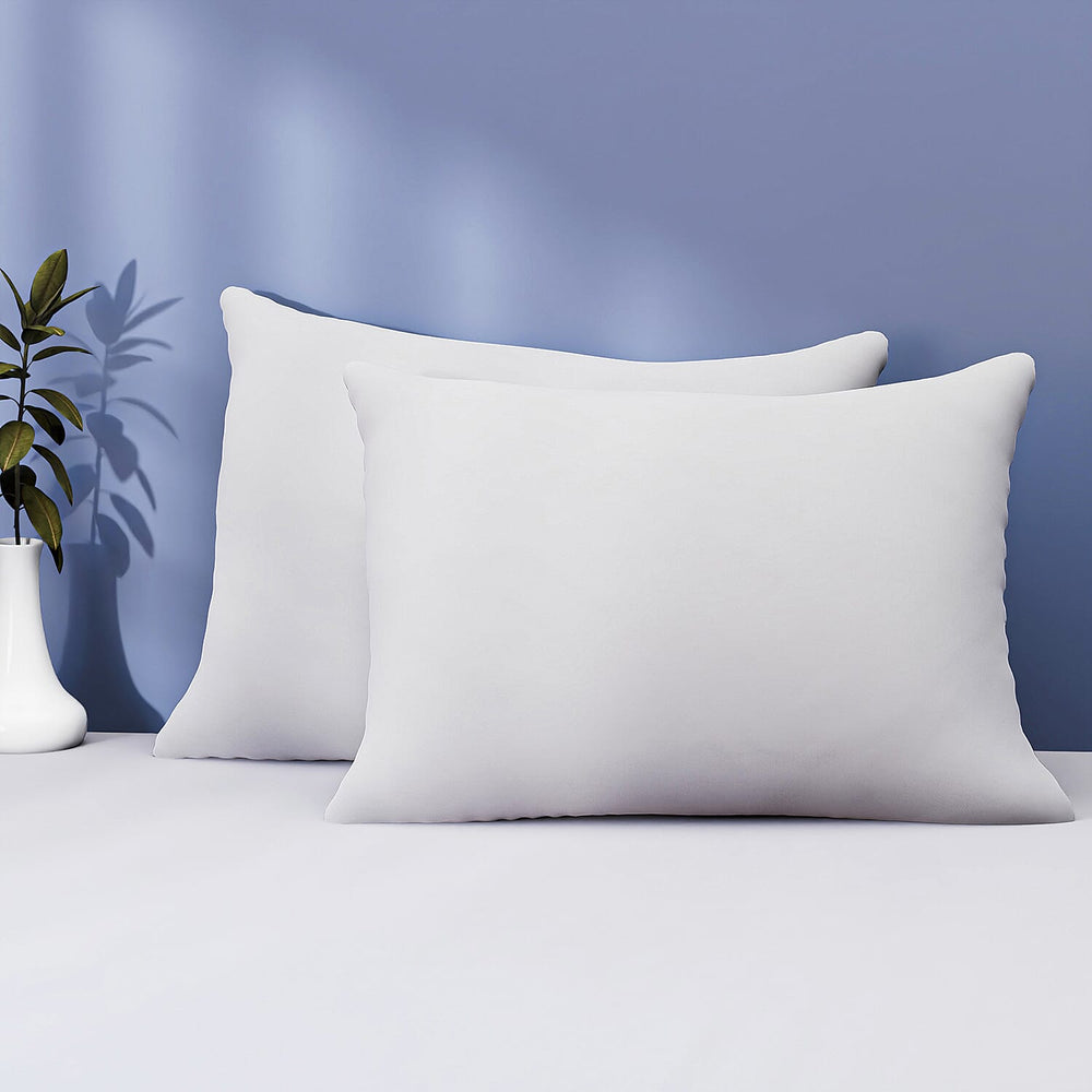 Set of 2 Tencel Waterproof Pillow Protectors- Effectively Prevents Sweat, Body Fluids and Other Accidental Spills