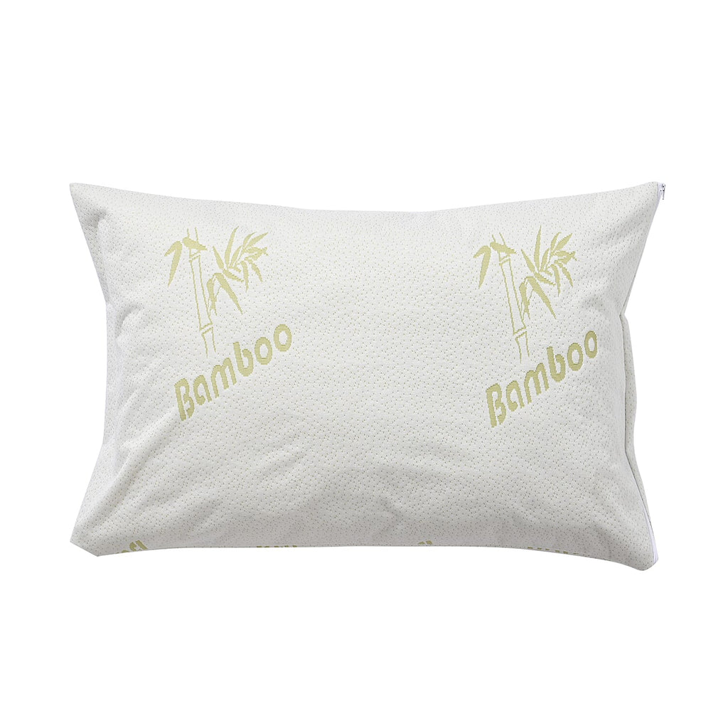 Bamboo Jacquard Waterproof Pillow Protector (Size 75x50cm) - White